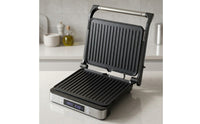 Double-Sided Panini Press Digital Close Grill Compact Panini Grill Countertop for Kitchen, Apartment