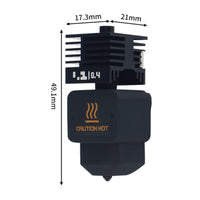 Hotend with Hardened Steel Nozzle High-Temperature Hotend Kit Clog-Resistant Print Head Block for Makers