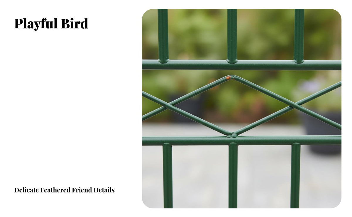 Large Metal Garden Trellis 120cm x 50cm, Sturdy Iron Plant Support for Climbing Plants, Outdoor Decorative Trellis for Roses & Vines