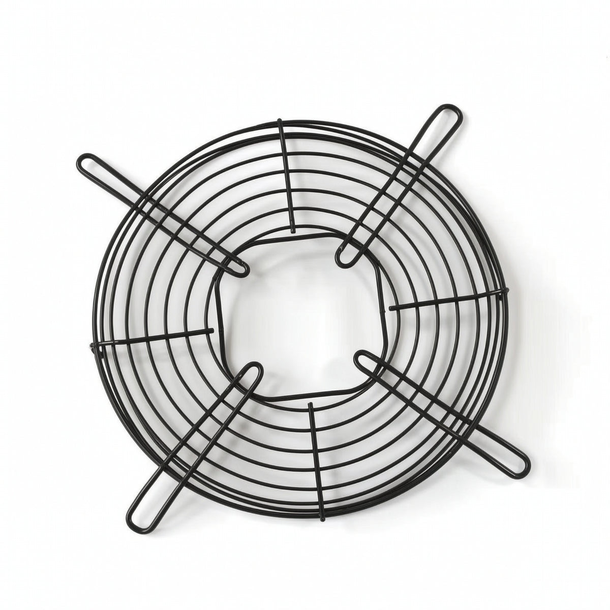 Black Fan Guard with Central Opening Round Wire Fan Guard Rigid Debris Guard Long-Lasting for Technicians, Refrigeration