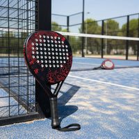 Easy to Control Padel Racket Quick Reactivity Carbon Fiber Padel Racket Large Optimal Hitting Zone Sports Gear Balanced Weight for Outdoor