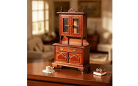 Dollhouse Dining Cabinet Classic Miniature Cupboard Display Cabinet for Hobbyists