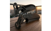 Universal Foot Pegs with Folding Bracket Collapsible Rear Pedals with Foldable Design Space-Saving Rear Bike Footrest Pedals Heavy-Duty for Passengers
