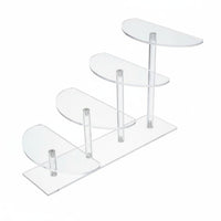 Large Capacity Acrylic Jewelry Display Stand Sturdy Structure Stepped Necklace Rack Detachable for Retailers, Boutiques, Craft Fairs, Vanity