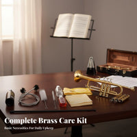 10 Pieces Scratch-Scratch-Resistant Brass Instrument Maintenance Kit All-in-Single Brass Instrument Maintenance Set Easy to Use