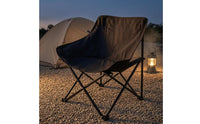 Collapsible Folding Moon Chair Lightweight X-Shaped Frame Camping Chair Textile Outdoor Furniture Foldable