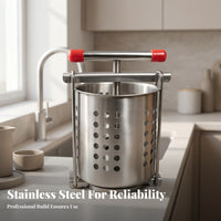 Perforated Basket Screw Press Juicer Cylindrical Vegetable Press Removable Parts Manual Juicer Compact