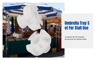 Sunshade Umbrella Accessories, Cap, Frame, Protective Sleeve, Large End Plug, Upper Plate, Lower Plate, Middle Sleeve, Lower