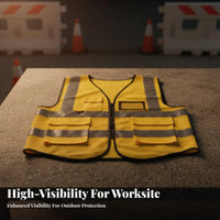Neon Mesh Safety Vest Full-Circle Visibility High Visibility Reflective Vest Lightweight Gender-Neutral for Cyclists, Cycling