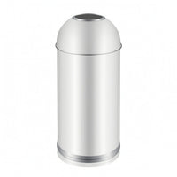 Trash Bin with Domed Top Cylindrical Trash Can with Domed Lid Easy to Clean Open Top Waste Bin for Cafes