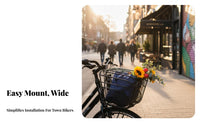 With Lid Electric Bike Front Basket Large Capacity Lidded Bike Basket Universal Fit for Commuters, Shoppers, Shopping, Commuting
