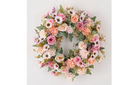 Artificial Flower Wreath Lifelike Silk Flower Wreath Decorative Indoor for Entryway, Entryway