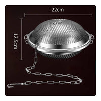 Rust Resistant Stainless Steel Seasoning Ball Easy to Clean Herb Seasoning Basket Food Grade Broth Flavor Infuser Reusable for Stewing, Braising