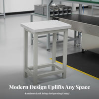 Long-Lasting and Sturdy Rectangular Folding Utility Table Easy to Clean Workplace Equipment Rust-Proof Finish Portable Furniture Multi-Functional for Office Employees, Homeowners, Workshop, Cafeteria, Conference Room, Indoor Gatherings