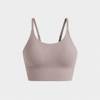 Women's Sports Bra for Running and Gym with Fixed Cup Moulded Padding, Non Wired with Back Hook Closure for Adjustable Fit