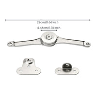 Silver Cabinet Lid Support Hinge Metal Lid Support Hinge Rust-Resistant Hardware Safe for Cabinets