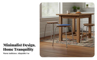 Bauhaus Aesthetic Four-Legged Circular Stool Stackable Round Four-Legged Wooden Seat Minimalist Design Household Furniture Sturdy and Long-Lasting for Apartment Dwellers, Homeowners, Dining Room, Kitchen, Bedroom, Entryway
