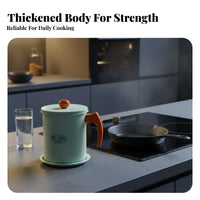 Oil Drain Drainer Rack Deep Fryer Pot with Basket Food-Grade Material Multifunctional Cooking Pot Works on All Stovetops Japanese Design Tempura Fryer Even Heating for Home Cooks, Beginners, Kitchen