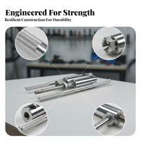 Knurled Grip Bottom Bracket Tap Holder Clamping Sections B and B Thread Repair Tool Hand Tightening Bottom Bracket Tapping Tool Polished Silver