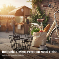 Heavy-Duty Electric Scooter Basket Long-Lasting Front Handlebar Basket Rust-Resistant