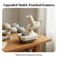 Portable Hand-Crank Yarn Winder Easy to Use Manual Yarn Ball Winder Low Noise Knitting Supply Time Saving for Knitters, Crocheters, Crafters