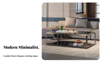 Minimalist Aesthetic Modular Coffee Table Group Two-Tier Storage Household Furniture Sturdy and Long-Lasting Home Furnishings Spacious Tabletop for Apartment Dwellers, Interior Designers, Office Managers, Living Room, Lounge Area, House