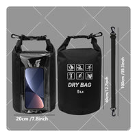 Transparent Phone Dry Bag with Strap Clear Waterproof Phone Pouch with Window Adjustable Handshands-Available for Kayaking, Beach, Boating, Pool