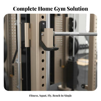 Multi-Functional Guided Machine Heavy-Duty Construction All in Single Guided Machine Effortless-Glide Pulleys Multifunctional Squat Rack