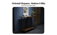 Narrow Altardesign Table Modern Chinese Aesthetic Home Furnishing Meditative-Inspired Slim Shape for Foyer, Living Room
