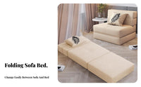Foldable Design Adjustable Floor Lounger two-in-oneUse Sofa and Bed transformable Sleeper Space-Saving Lounge Seating Thickly Padded for Apartment Dwellers, Students, Adults, Balcony, Bedroom, Dorm Room, perusing corner