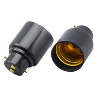 B22 to E27 Lamp Holder Converter, Fire Retardant PBT Plastic Bayonet to Screw Base Adapter