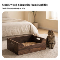 Easy to Clean Cat Toilet with Low Entry