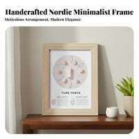 Natural Crystals Crystal Mandala Photo Frame Sacred Geometry Wall Decor for Mindfulness Practitioners, Spa