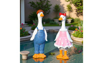 Whimsical Duck Figurine Hand-Painted Duck Statue Freestanding Decor Sculpted for Collectors, Lawn, Courtyard