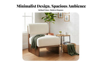 Armless Upholstered Chair Zen-Inspired Aesthetic Lounge Seat Minimalist Design Modern Outline for Homeowners, Hotel, Living Room