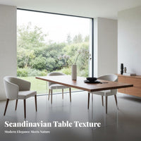 Floating Wood Slab Table Transparent Legs Dining Surface Modern Aesthetic Home Furnishing for Homeowners, Remote Workers, Living Room, Open-Plan Space
