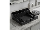 Large Capacity Salon Tool Holder Space Saving Barber Tool Organizer Tray Easy to Use Hair Clipper Storage Station Non-Slip Mat for Barbers, Pet Groomers, Barbershop