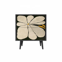 French Cream aesthetic 2-Drawer Nightstand Retro Aesthetic Bedside Table Minimalist Design Storage Furniture Multi-Functional for Apartment Dwellers, Homeowners, College Students, Bedroom, Living Room, Entryway, Home Office