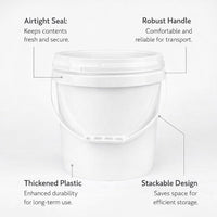 Bucket Lid Handle Storage Container, Food Grade Bucket Lid, Ergonomic Handle Bucket Lid, Thickened Wall Round Storage Bin, Multipurpose Container Lid