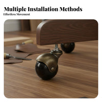 Effortless & Quiet Rolling Office Chair Wheel Easy to Install Spherical Furniture Wheel Floor Protection for Home, Living Room