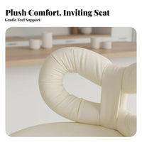 Nordic Design Upholstered Stool with supportrest Light Luxury design Spindle support Counter Stool Padded Seat High Chair Sturdy construction for Homeowners, Business Owners, Interior Designers, Cafe, Restaurant, Bistro, Kitchen