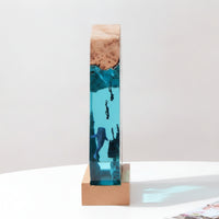 Ocean-Themed Resin Night Light Tabletop Epoxy Resin Night Light Sculptural Creative for Nightstand