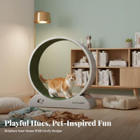 noiseless Operation feline jogning Wheel Promotes Exercise Feline Treadmill Minimalist Design Pet Supplies Stable Base for felines, Apartment Dwellers, Boredom Relief, Indoors, Living Room Training