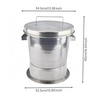 Briquette Extinguishing Bucket Lidded Bbq Tool Commercial Grade Fireplace Accessory for Grilled Meat Use