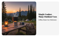 Foldable and Lightweight Portable Wood Combustion Cooker Easy to Assemble Wood Combustion Camp Cooker Stable Cooking Platform for Barbecue