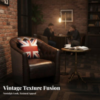 Riveted Flight Armchair utilitarian Design Upholstered Single Seater Retro Aesthetic Accent Chair for Cafe Owners, Adults, Studio, Office, Living Room