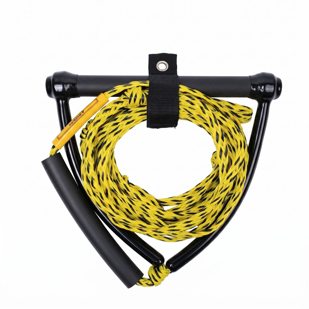 Cylindrical Crossbar Waterski Tow Rope Curved Side Supports Coiled Tow Rope Tangle Tangle-Resistant High Strength for Waterskiers, Waterskiing