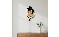 Feline Wall Clock Modern Minimalist Cat Shaped Clock Creative Decor
