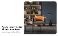 Modern Aesthetic Office Sofa and Table Set Minimalist Design Reception Seating Padded Armrests Commercial Furnishing Long-Lasting Comfort for Interior Decorators, Business Professionals, Visitors, Waiting Room
