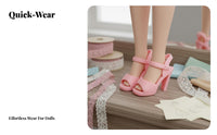 1:4 Doll High Heel Doll Shoes Miniature High Heeled Shoes for Display